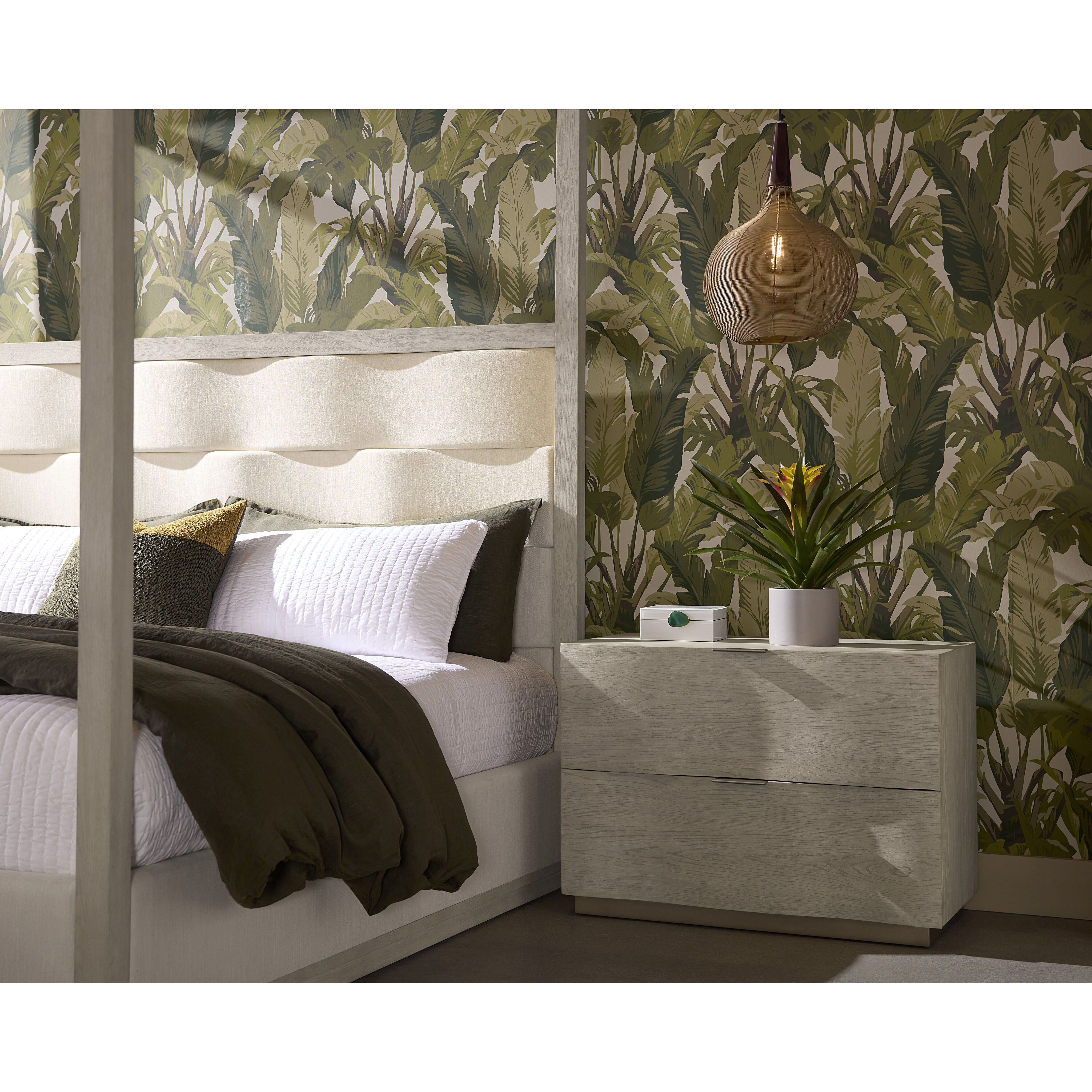 Hoyos 36 X 26 inch Light Wash / Warm Brass Night Stand